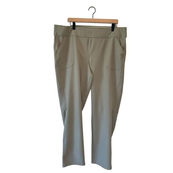 Weatherproof Vintage Pants Womens Large Green Slim Fit  Khaki Sz XXL - Picture 1 of 4